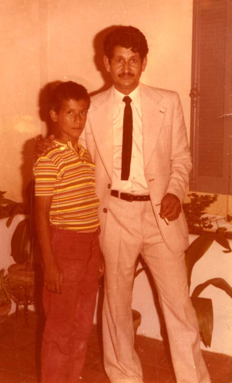 Abderrazzak Doufikar met zijn vader Meloudi