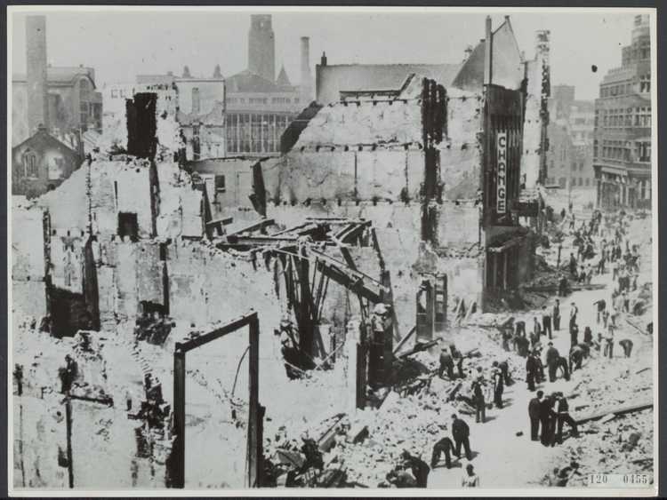 Rotterdam na het bombardement