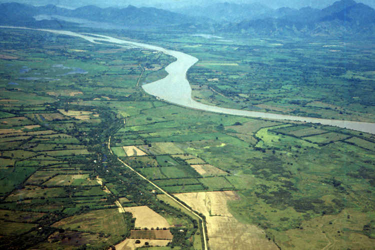 Landbouw in de La Mojana binnen delta
