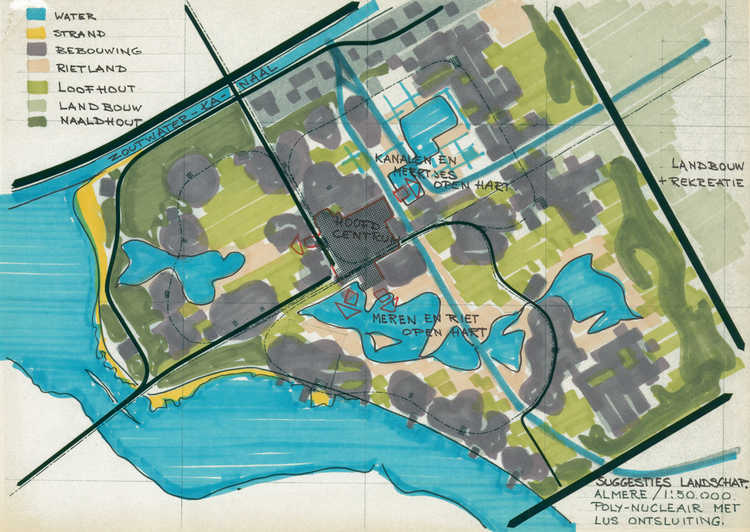 Suggesties stadslandschap Almere, Teun Koolhaas, circa 1972
