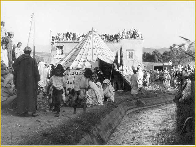 Bruiloft in het dorp Tahanaoute in de buurt van Marrakech, 1962 