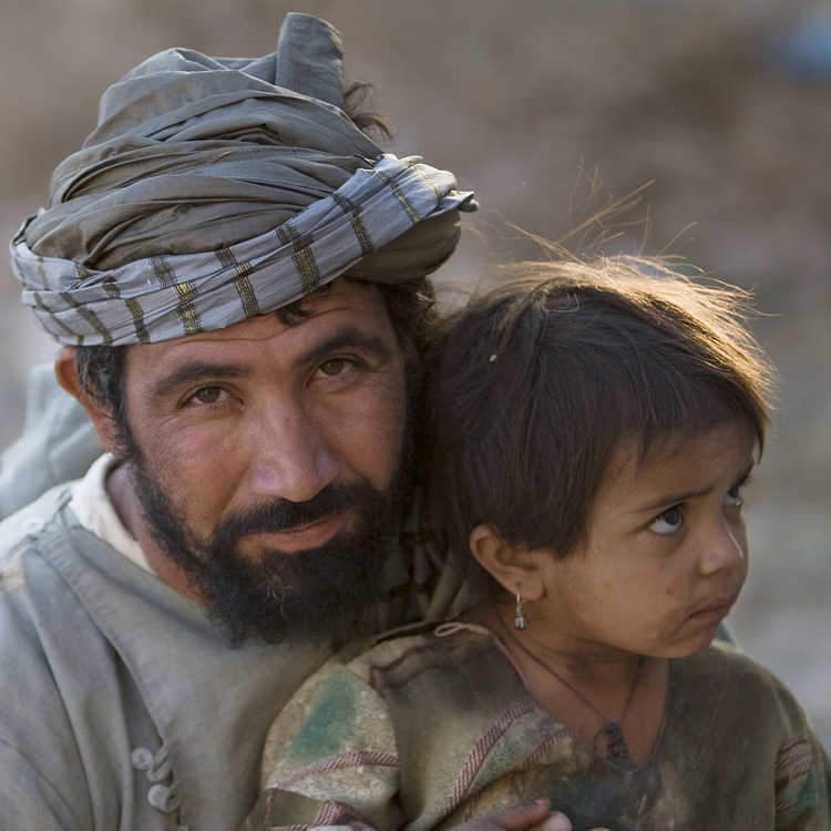 Vader en dochter in Kandahar