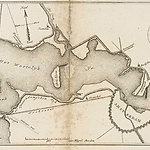 Foto 1 Kaart uit 1802 van het IJ met de Slaperdijk de Spaarndammerdijk en de IJdijk (bron Hoogheemraadschap van Rijnland