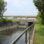 Een van de waterafvoer kanalen