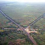 Luchtfoto van Ke Sach in de Mekong delta