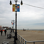 Boulevard en strand van Coney Island