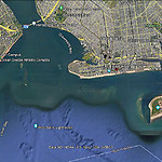 Coney Island in New York waar in 2012 Hurricane Sandy overstroming heeft veroorzaakt