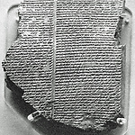  Tablet met tekst over de vloed uit de mythe van Gilgamesh