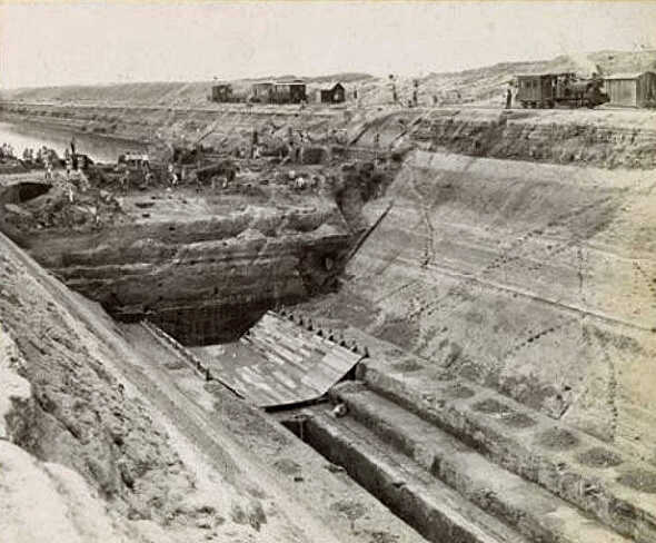 Aanleg van het 50 km lange kanaal in 1890